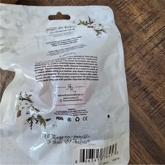 NWT Reddish Pink Ryan & Rose Cutie PAT and Cutie Clip Set - Picture 3 of 9